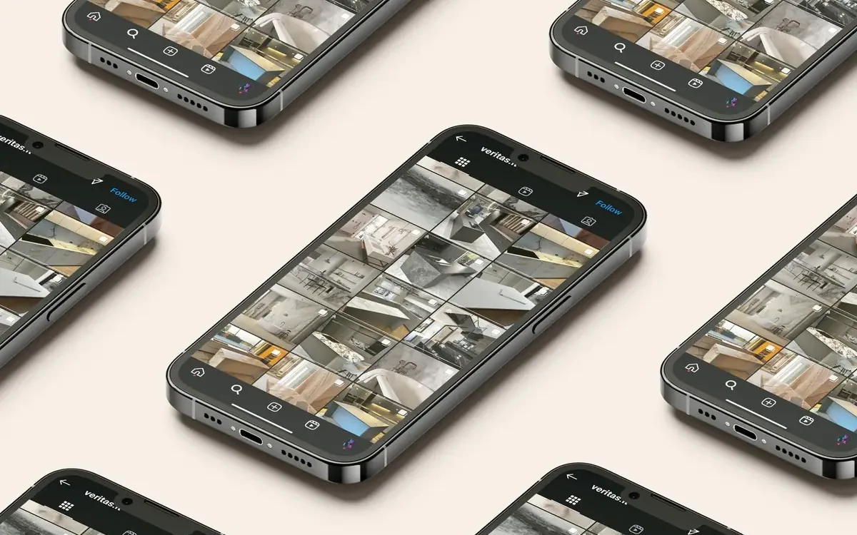 Telefonai su „Veritas Ana“ Instagram Reels kadrais